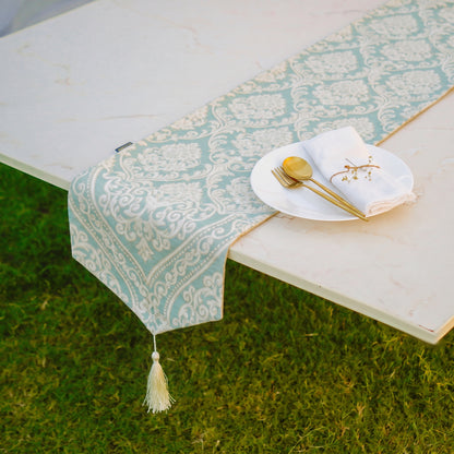Tribal Luxe Mint Green Table Runner