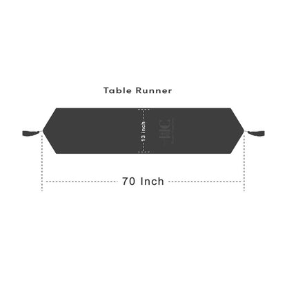 Cosmos Curl Choco Brown Table Runner