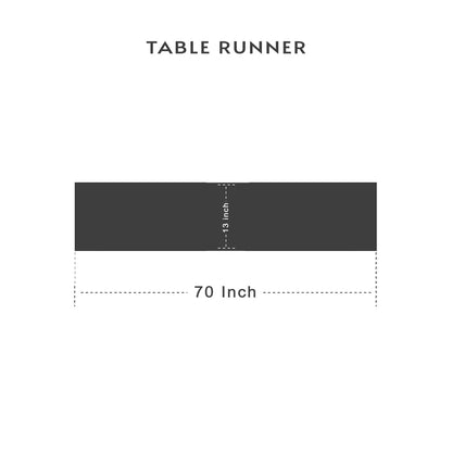 Grace Velvet Black Embroidered Table Runner