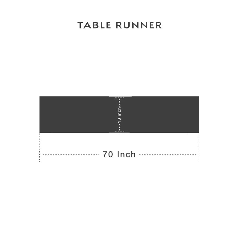Trafford Brown Embroidered Velvet Table Runner