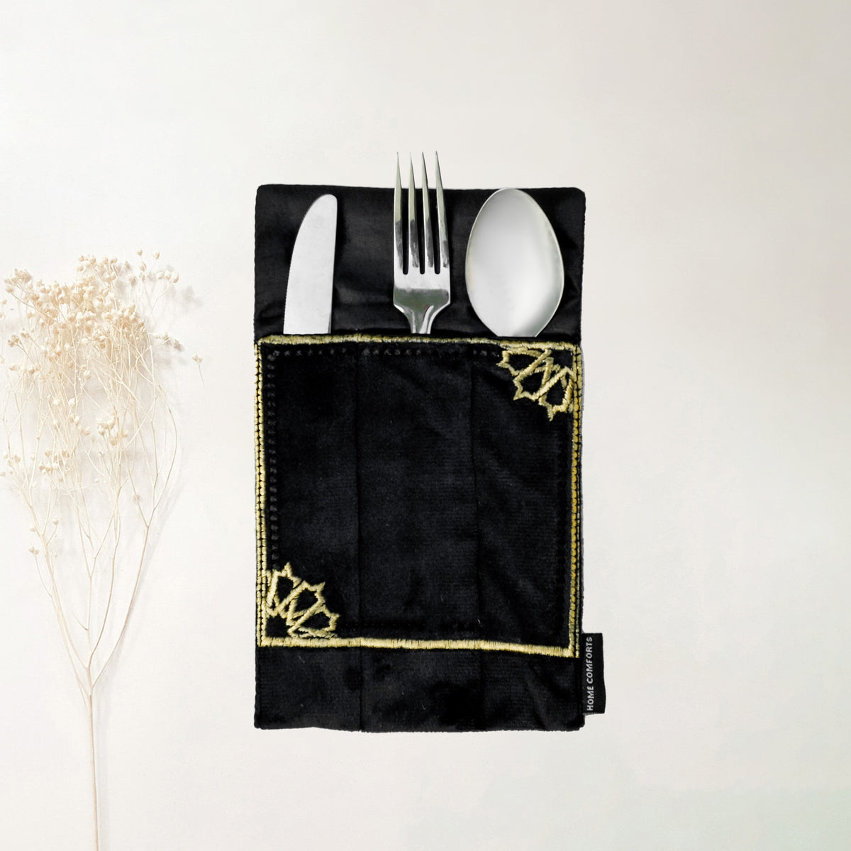 Noor Black Velvet Table Set