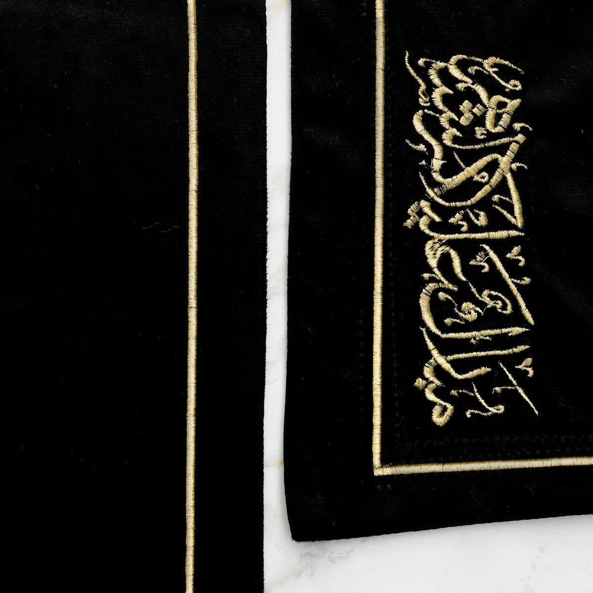 Noor Black Velvet Table Set